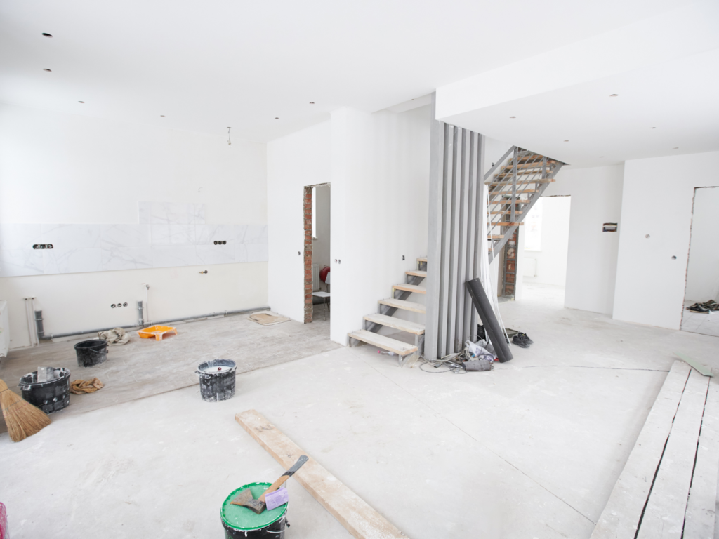 Vivienda en obra durante una reforma integral